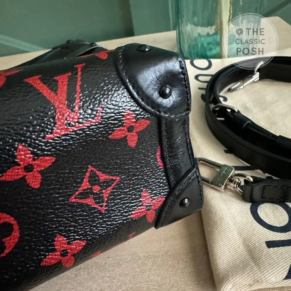 EUC Louis Vuitton Infrarouge Soft Trunk Clutch Bag GM Crossbody Shoulder